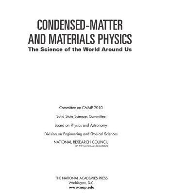 خرید و دانلود نسخه کامل کتاب Condensed-Matter and Materials Physics: The Science of the World Around US, Committee on CMMP 2010, Solid State Sciences Committee, Board on Physics and Astronomy, Division on Engineering and Physical Sciences, National Research Council