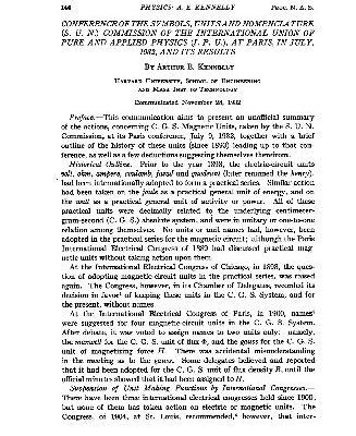 خرید و دانلود نسخه کامل کتاب Conference of the Symbols, Units and Nomenclature (S. U. N.) Commission of the International Union of Pure and Applied Physics (I. P. U.) at Paris, in July, 1932, and Its Results
