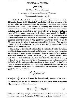 خرید و دانلود نسخه کامل کتاب Conformal Tensors. (First Note)
