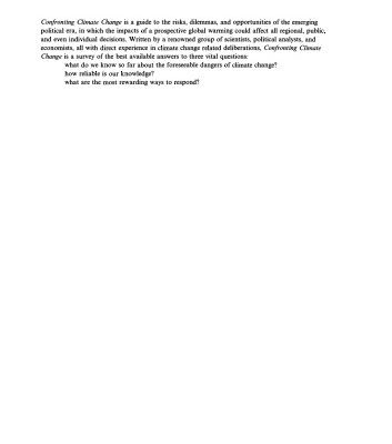 خرید و دانلود نسخه کامل کتاب Confronting Climate Change: Risks, Implications and Responses
