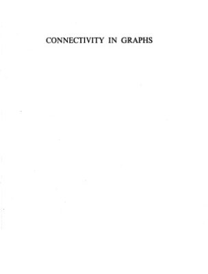 خرید و دانلود نسخه کامل کتاب Connectivity in Graphs