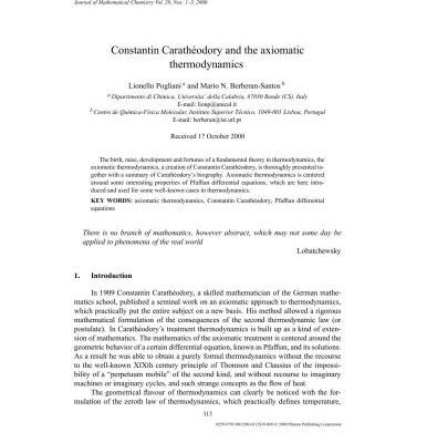 خرید و دانلود نسخه کامل کتاب Constantin Carathéodory and the axiomatic thermodynamics