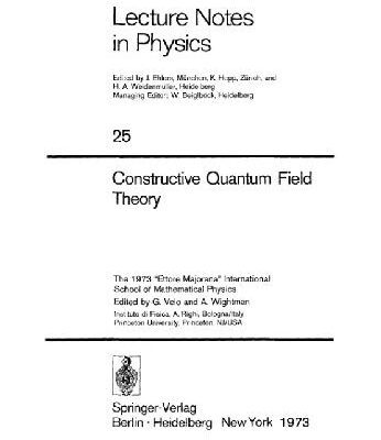 خرید و دانلود نسخه کامل کتاب Constructive Quantum Field Theory