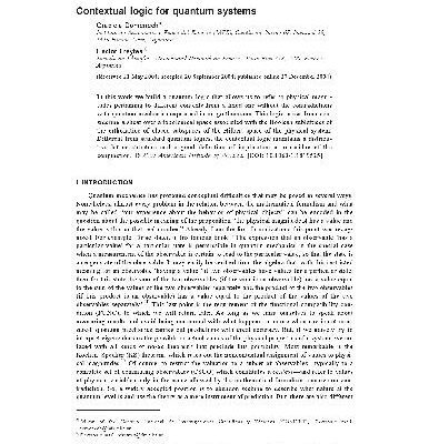 خرید و دانلود نسخه کامل کتاب Contextual logic for quantum systems