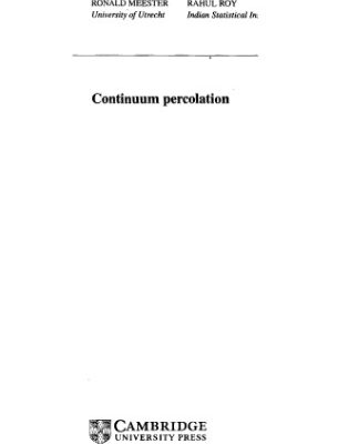 خرید و دانلود نسخه کامل کتاب Continuum percolation