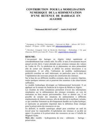 خرید و دانلود نسخه کامل کتاب Contribution pour la modelisation numerique de la sedimentation d’une retenue de barrage en Algerie