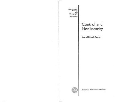 خرید و دانلود نسخه کامل کتاب Control and Nonlinearity (Mathematical Surveys and Monographs)