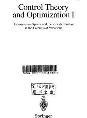 خرید و دانلود نسخه کامل کتاب Control theory and opitimization I