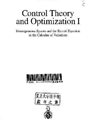 خرید و دانلود نسخه کامل کتاب Control Theory and Optimization