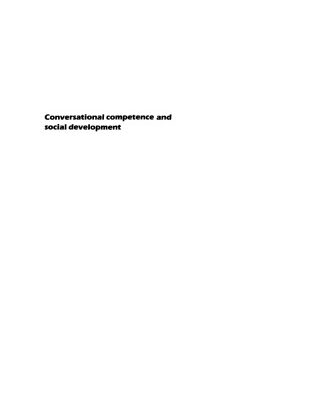خرید و دانلود نسخه کامل کتاب Conversational Competence and Social Development