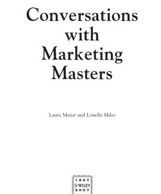 خرید و دانلود نسخه کامل کتاب Conversations with Marketing Masters