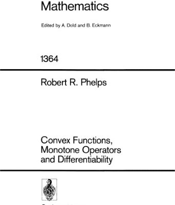خرید و دانلود نسخه کامل کتاب Convex Functions, Monotone Operators and Differentiability