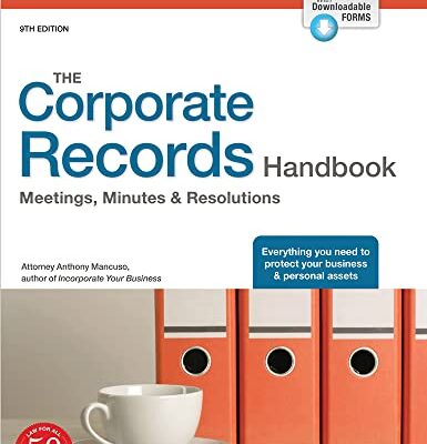 خرید و دانلود نسخه کامل کتاب Corporate Records Handbook, The: Meetings, Minutes & Resolutions