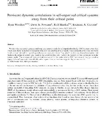 خرید و دانلود نسخه کامل کتاب Correlations and SOC PhysicaA