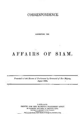 خرید و دانلود نسخه کامل کتاب Correspondence Respectig the Affairs of Siam