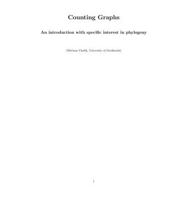 خرید و دانلود نسخه کامل کتاب Counting Graphs: An introduction with specific interest in phylogeny