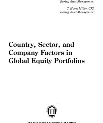 خرید و دانلود نسخه کامل کتاب Country, Sector, and Company Factors in Global Equity Portfolios