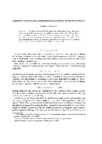 خرید و دانلود نسخه کامل کتاب Coupled nonlinear Schrodinger systems with potentials_68be77db627a1.jpeg خرید و دانلود نسخه کامل کتاب Coupled nonlinear Schrodinger systems with potentials