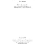 خرید و دانلود نسخه کامل کتاب Cours de Relativite generale