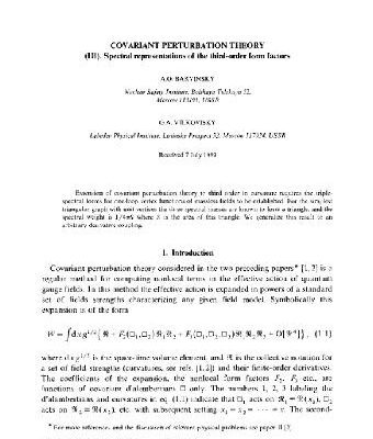 خرید و دانلود نسخه کامل کتاب Covariant perturbation theory III. Spectral representations (Nucl.Phys.B 333)