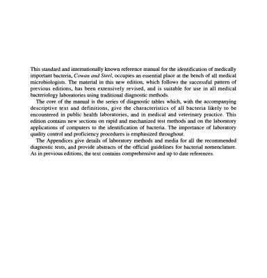 خرید و دانلود نسخه کامل کتاب Cowan and Steel’s Manual for the Identification of Medical Bacteria, Third Edition