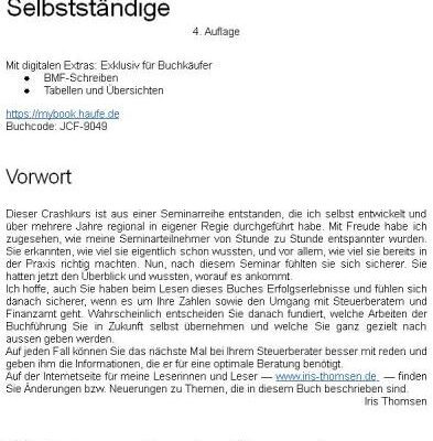خرید و دانلود نسخه کامل کتاب Crashkurs Buchführung für Selbstständige.