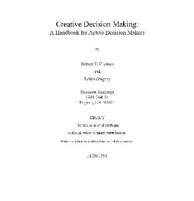 خرید و دانلود نسخه کامل کتاب Creative Decision Making