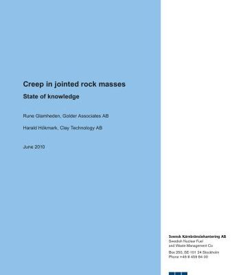 خرید و دانلود نسخه کامل کتاب Creep in jointed rock masses. State of knowledge