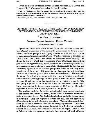 خرید و دانلود نسخه کامل کتاب Critical Potentials and the Heat of Dissociation of Hydrogen as Determined from Its Ultra-Violet Band Spectrum