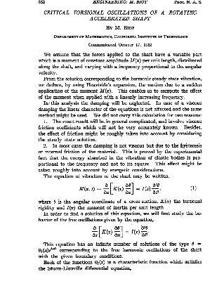 خرید و دانلود نسخه کامل کتاب Critical Torsional Oscillations of a Rotating Accerated shaft