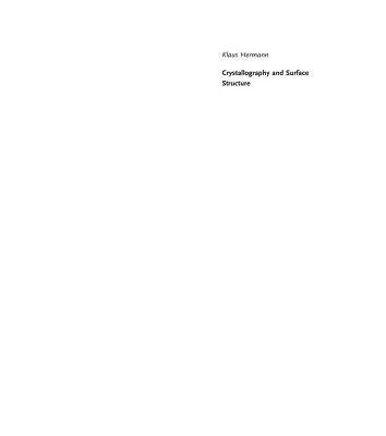 خرید و دانلود نسخه کامل کتاب Crystallography and Surface Structure: An Introduction for Surface Scientists and Nanoscientists