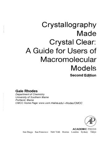خرید و دانلود نسخه کامل کتاب Crystallography Made Crystal Clear. A Guide for Users of Macromolecular Models_68d29ae77d234.jpeg خرید و دانلود نسخه کامل کتاب Crystallography Made Crystal Clear. A Guide for Users of Macromolecular Models