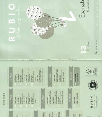 خرید و دانلود نسخه کامل کتاب Cuadernillo Rubio. Escritura inclinada