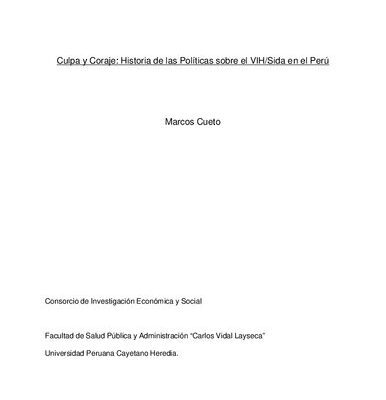 خرید و دانلود نسخه کامل کتاب Culpa y coraje: Historia de las políticas sobre el VIH/ Sida en el Perú