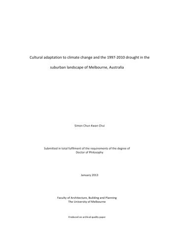 خرید و دانلود نسخه کامل کتاب Cultural adaptation to climate change and the 1997-2010 drought in the suburban landscape of Melbourne, Australia_68d34471e645a.jpeg خرید و دانلود نسخه کامل کتاب Cultural adaptation to climate change and the 1997-2010 drought in the suburban landscape of Melbourne, Australia