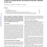خرید و دانلود نسخه کامل کتاب Current problems of the electrochemistry of titanium and boron. Synthesis of titanium diboride and titanium intermetallic compounds in ionic melts