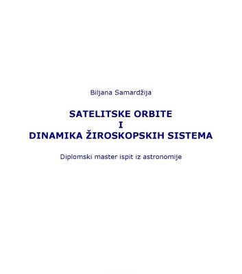 خرید و دانلود نسخه کامل کتاب Сателитске орбите и динамика жироскопских система Satelitske orbite i dinamika žiroskopskih sistema