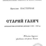 خرید و دانلود نسخه کامل کتاب Старий Галич: археологічно-історичні досліди у 1850-1943 рр