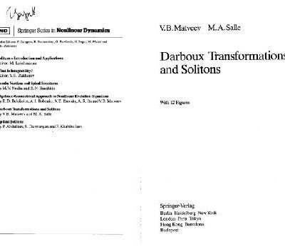 خرید و دانلود نسخه کامل کتاب Darboux transformations and solitons