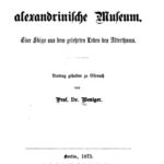 خرید و دانلود نسخه کامل کتاب Das Alexandrinische Museum. Eine Skizze aus dem gelehrten Leben des Alterthums [Altertums]: Vortrag gehalten zu Eisenach