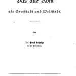 خرید و دانلود نسخه کامل کتاب Das alte Rom als Großstadt und Weltstadt