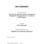 خرید و دانلود نسخه کامل کتاب Das Bild der Stadt Mannheim im Spiegel von Reisebeschreibungen des 18., 19. und 20. Jahrhunderts