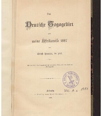 خرید و دانلود نسخه کامل کتاب Das deutsche Togogebiet und meine Afrikareise 1887