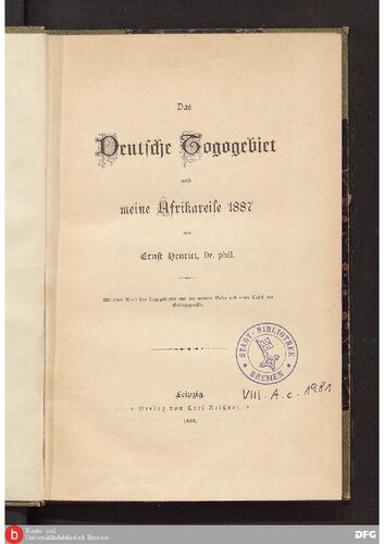 خرید و دانلود نسخه کامل کتاب Das deutsche Togogebiet und meine Afrikareise 1887_68c112cdd6776.jpeg خرید و دانلود نسخه کامل کتاب Das deutsche Togogebiet und meine Afrikareise 1887