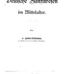 خرید و دانلود نسخه کامل کتاب Das deutsche Zunftwesen im Mittelalter