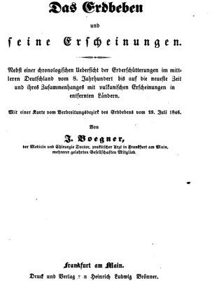 خرید و دانلود نسخه کامل کتاب Das Erdbeben und seine Erscheinungen. Nebst einer chronologischen Uebersicht der Erderschütterungen im mittleren Deutschland vom 8. Jahrhundert bis auf die neueste Zeit und ihres Zusammenhanges mit vulkanischen Erscheinungen in entfernten Ländern