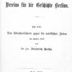 خرید و دانلود نسخه کامل کتاب Das Strafverfahren gegen die märkischen Juden im Jahre 1510