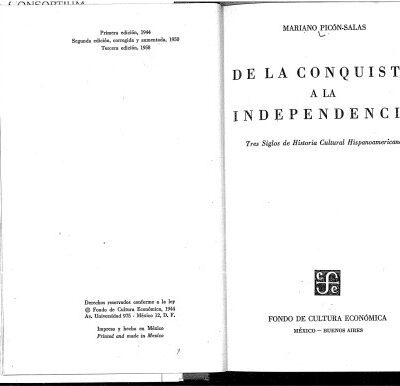 خرید و دانلود نسخه کامل کتاب De la conquista a la independencia: tres siglos de historia cultural hispanoameriana