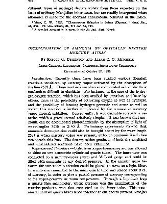 خرید و دانلود نسخه کامل کتاب Decomposition of Ammonia by Optically Excited Mercury Atoms