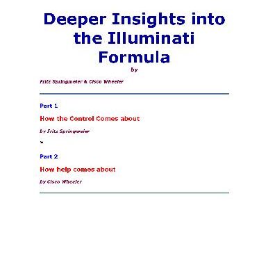 خرید و دانلود نسخه کامل کتاب Deeper Insights into the Illuminati Forumula